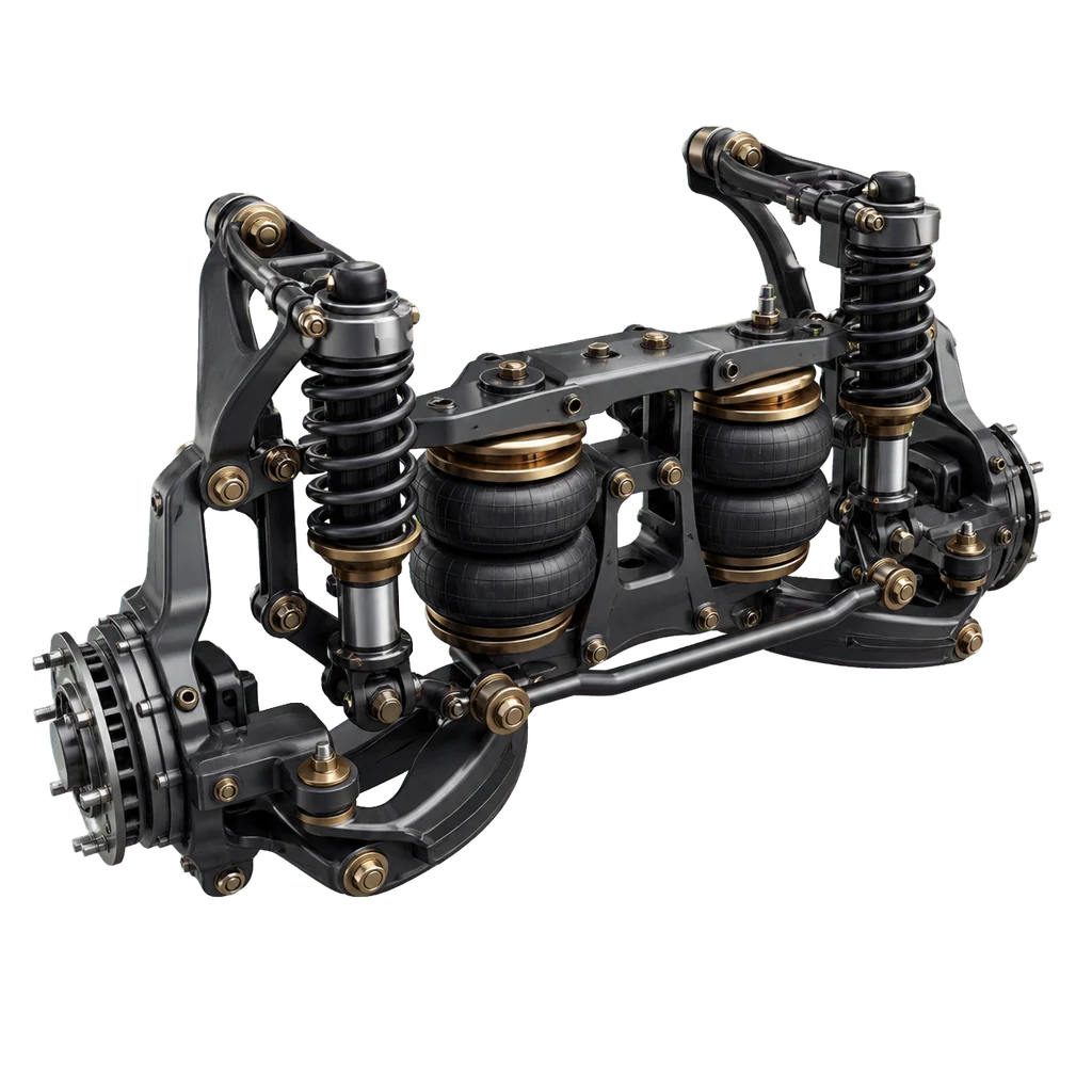 Heavy vehicle suspension and air spring assembly